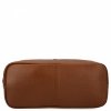 Elegancka Torebka Skórzana typu Shopper Bag Ruda